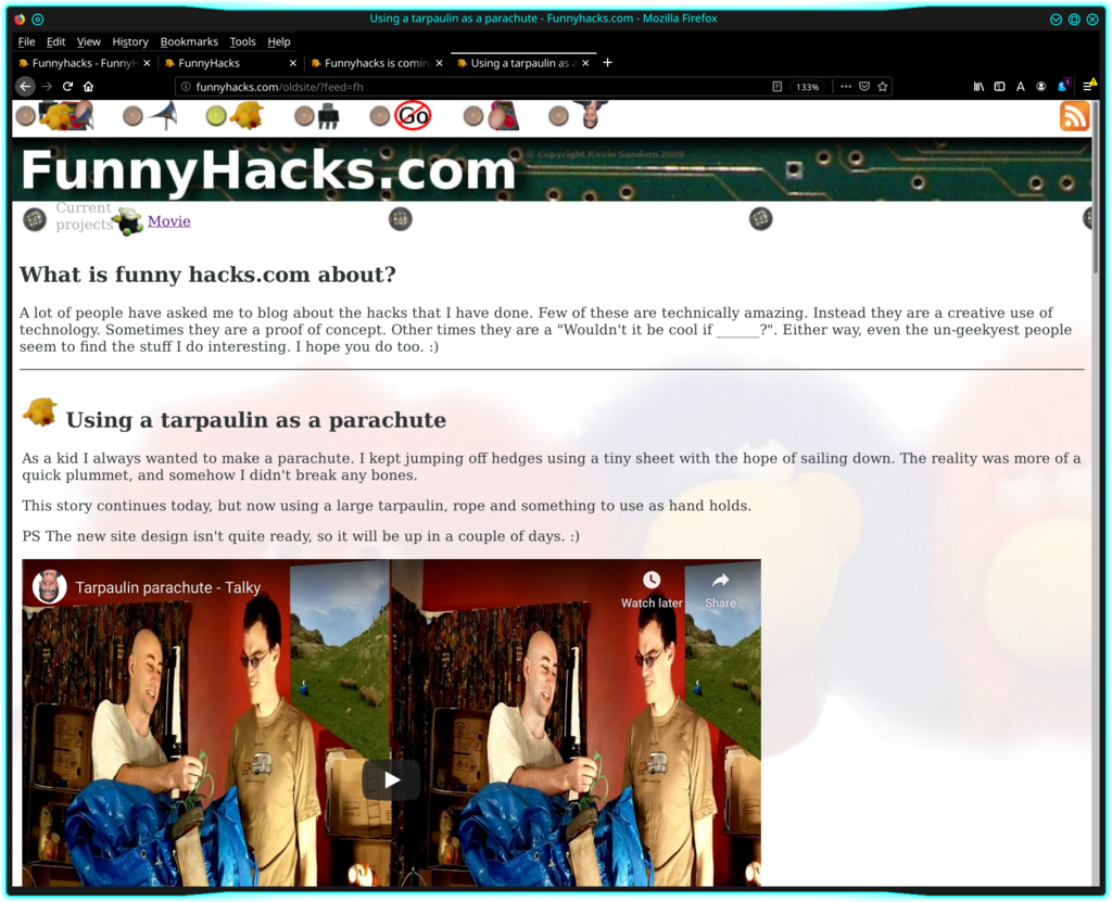 First FunnyHacks website.